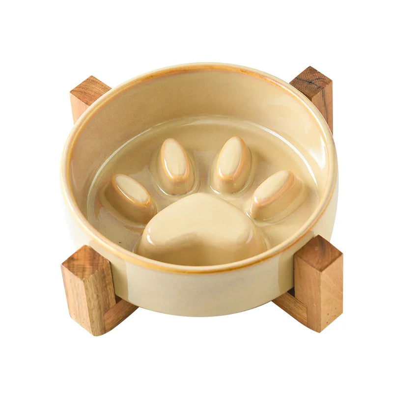 Japanese Kiln Ceramic Cat Bowl