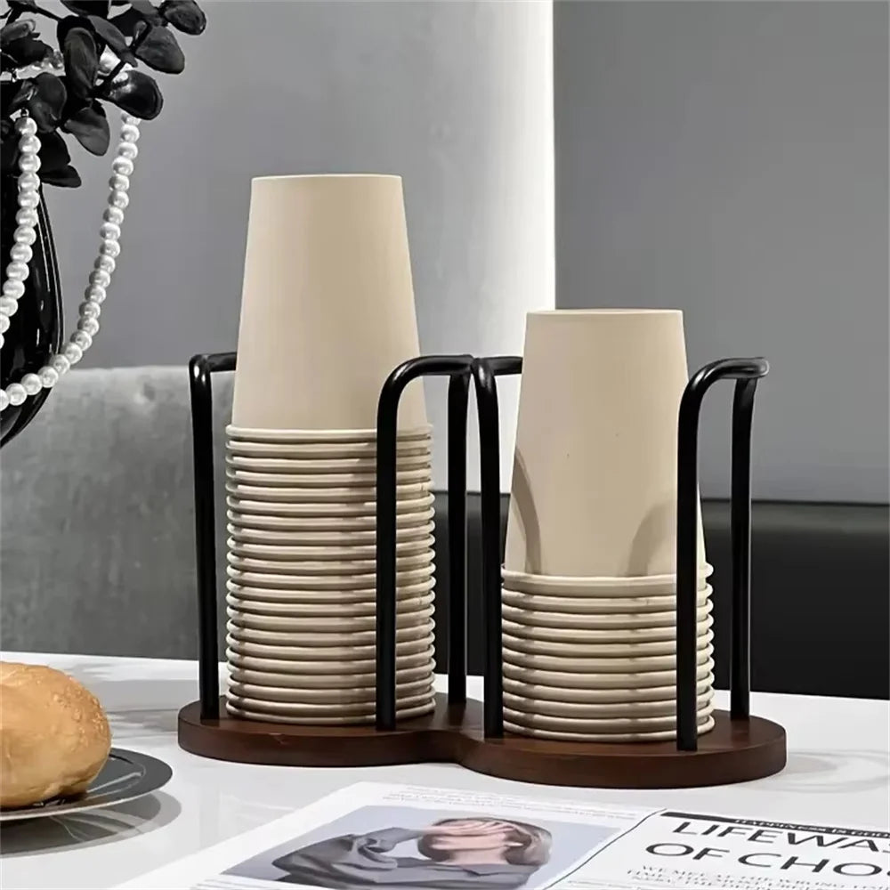 Wooden Cup Display Rack