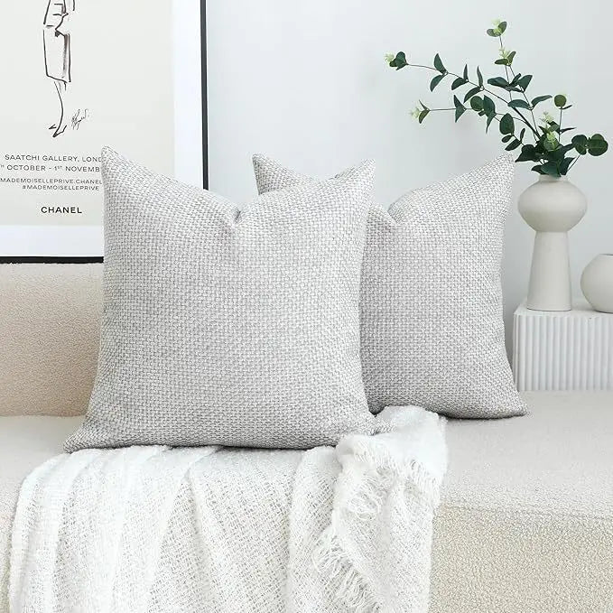 Chenille Knitted Throw Pillow Cover Set