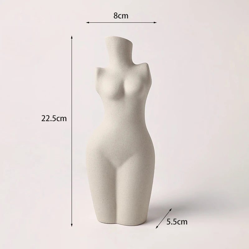 Abstract Body Sculpture Ceramic Vase