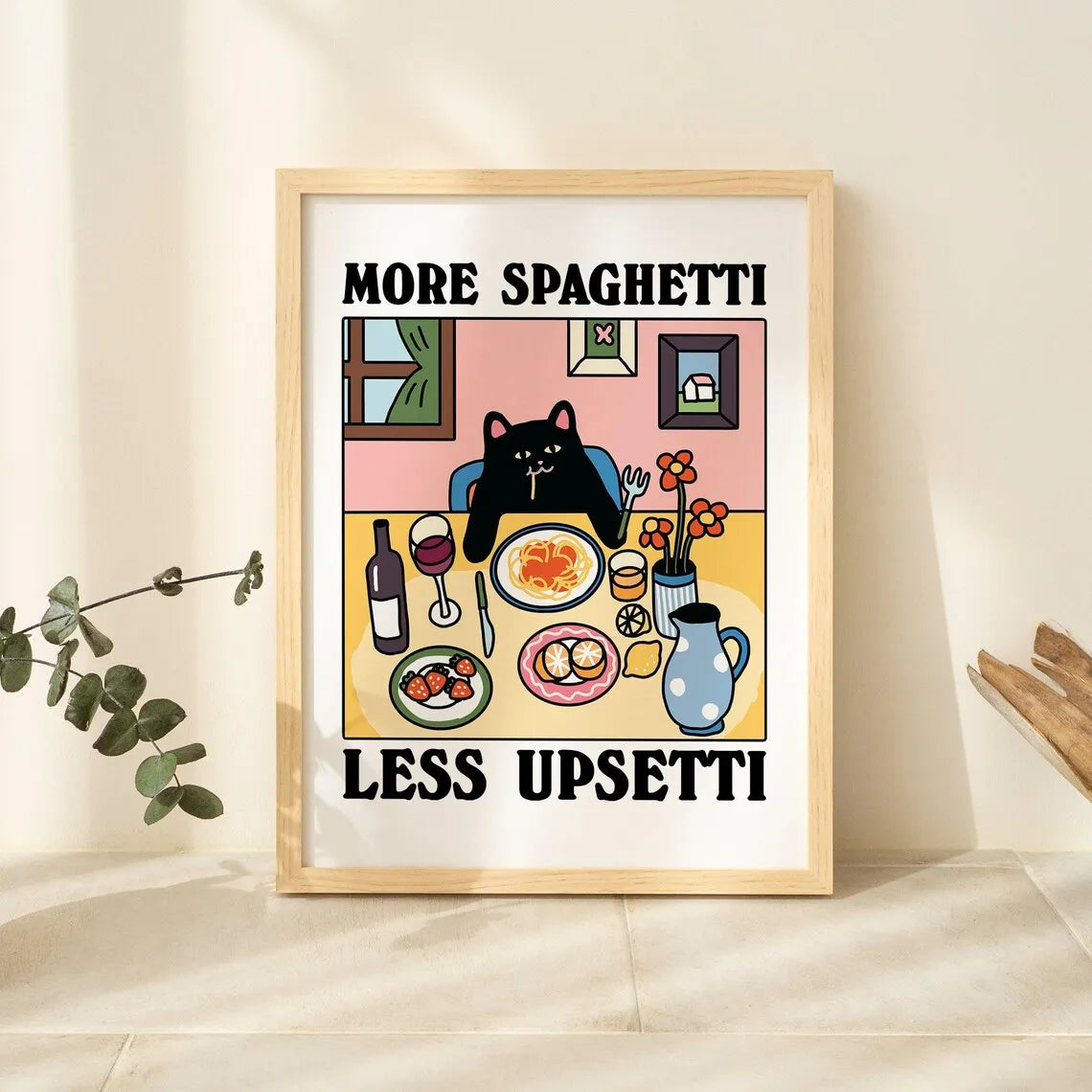 Wash Your Paws Cat Bathroom Print