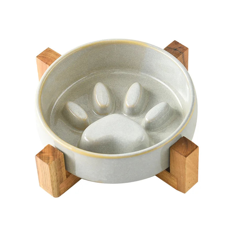 Japanese Kiln Ceramic Cat Bowl