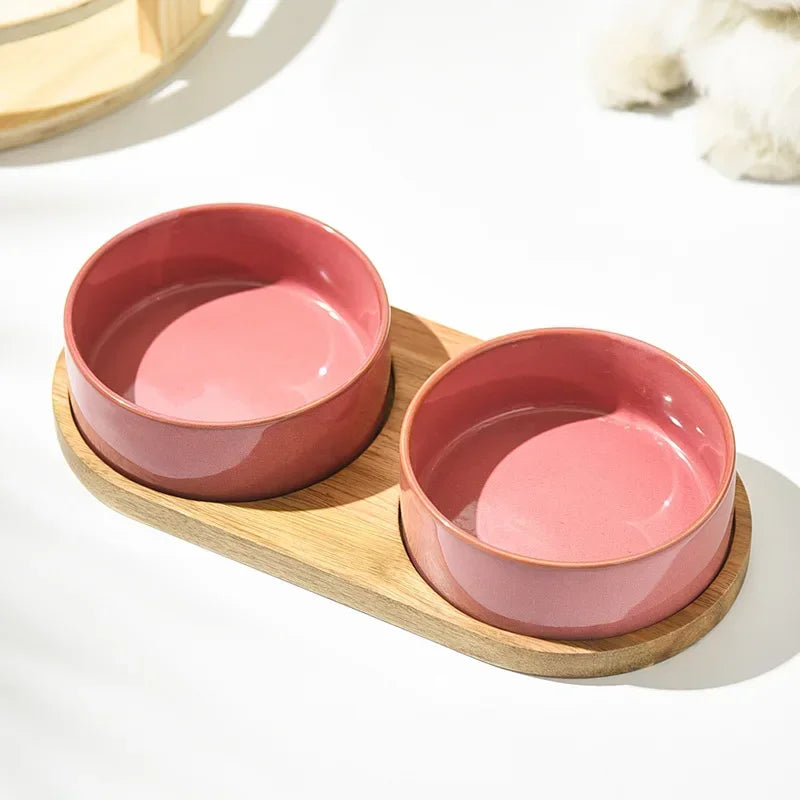 Elevated Ceramic Cat Bowl