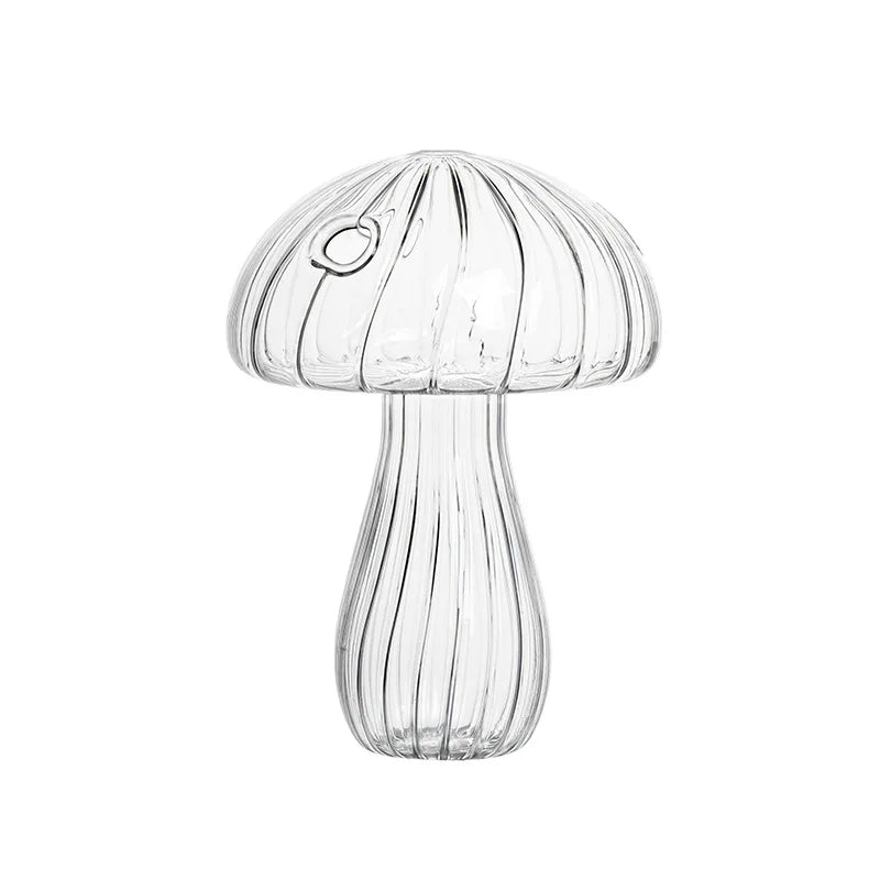 Mushroom Glass Bud Vase