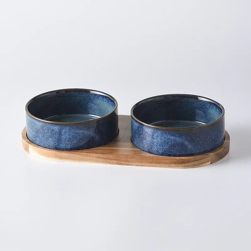 Elevated Ceramic Cat Bowl