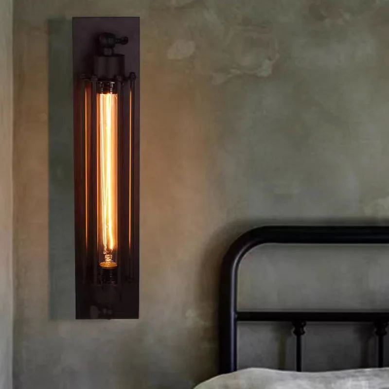 Retro Industrial Iron Wall Sconce