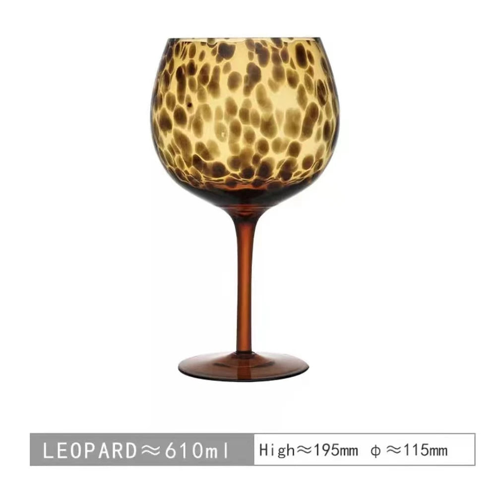 Vintage Leopard Crystal Goblet