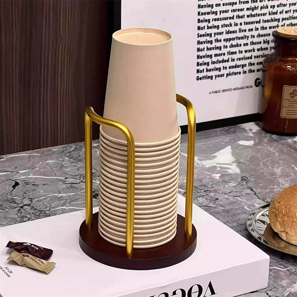 Wooden Cup Display Rack