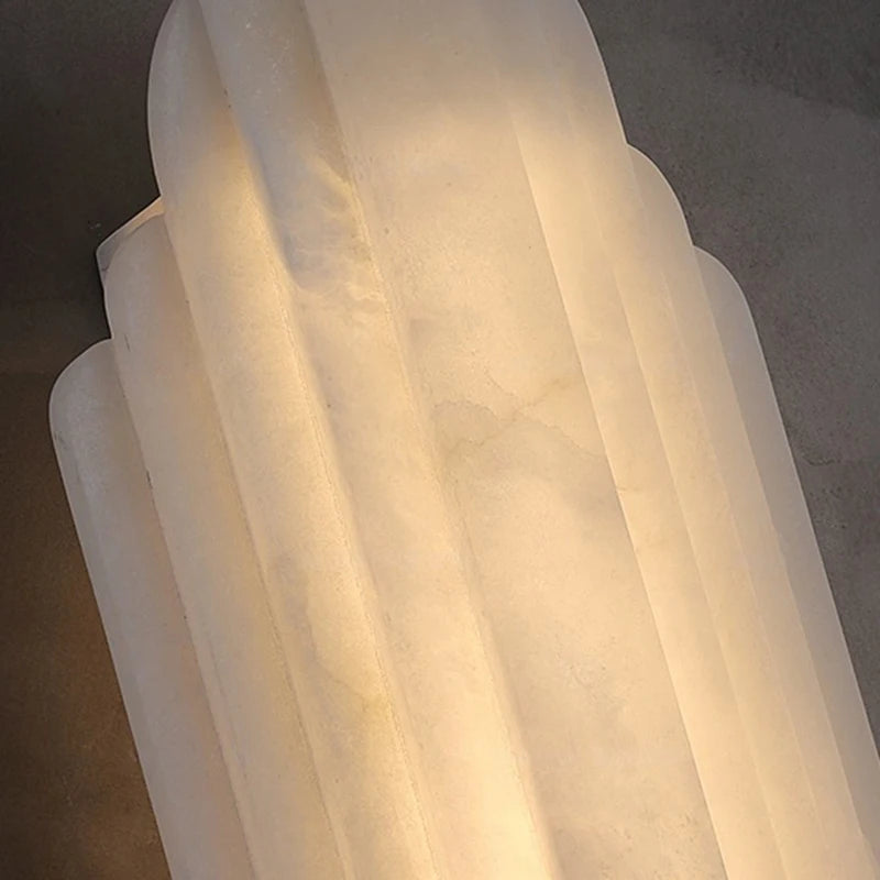 Spanish Alabaster Column Wall Sconce
