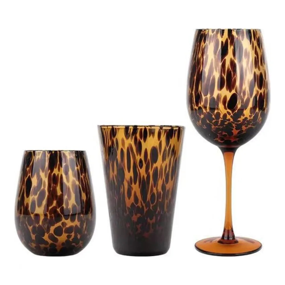 Vintage Leopard Crystal Goblet