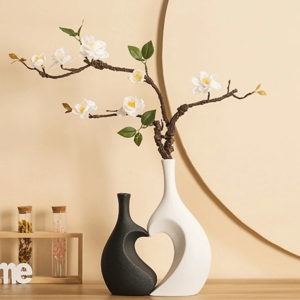 Heart-Shaped Ceramic Bud Vase