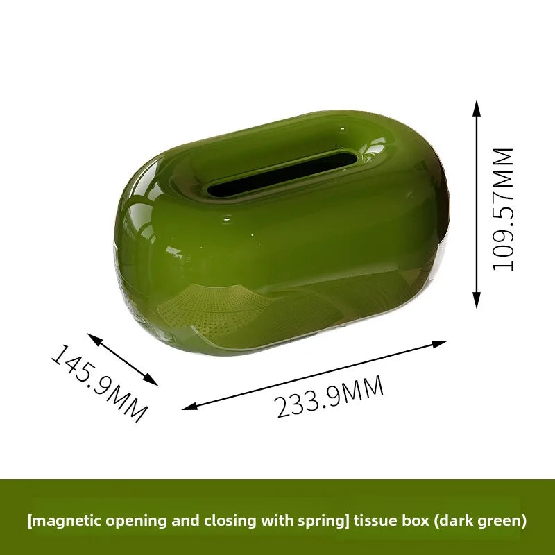 Decorative Oval Pull-Out Tissue Box
