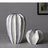 White Geometric Ceramic Art Vase