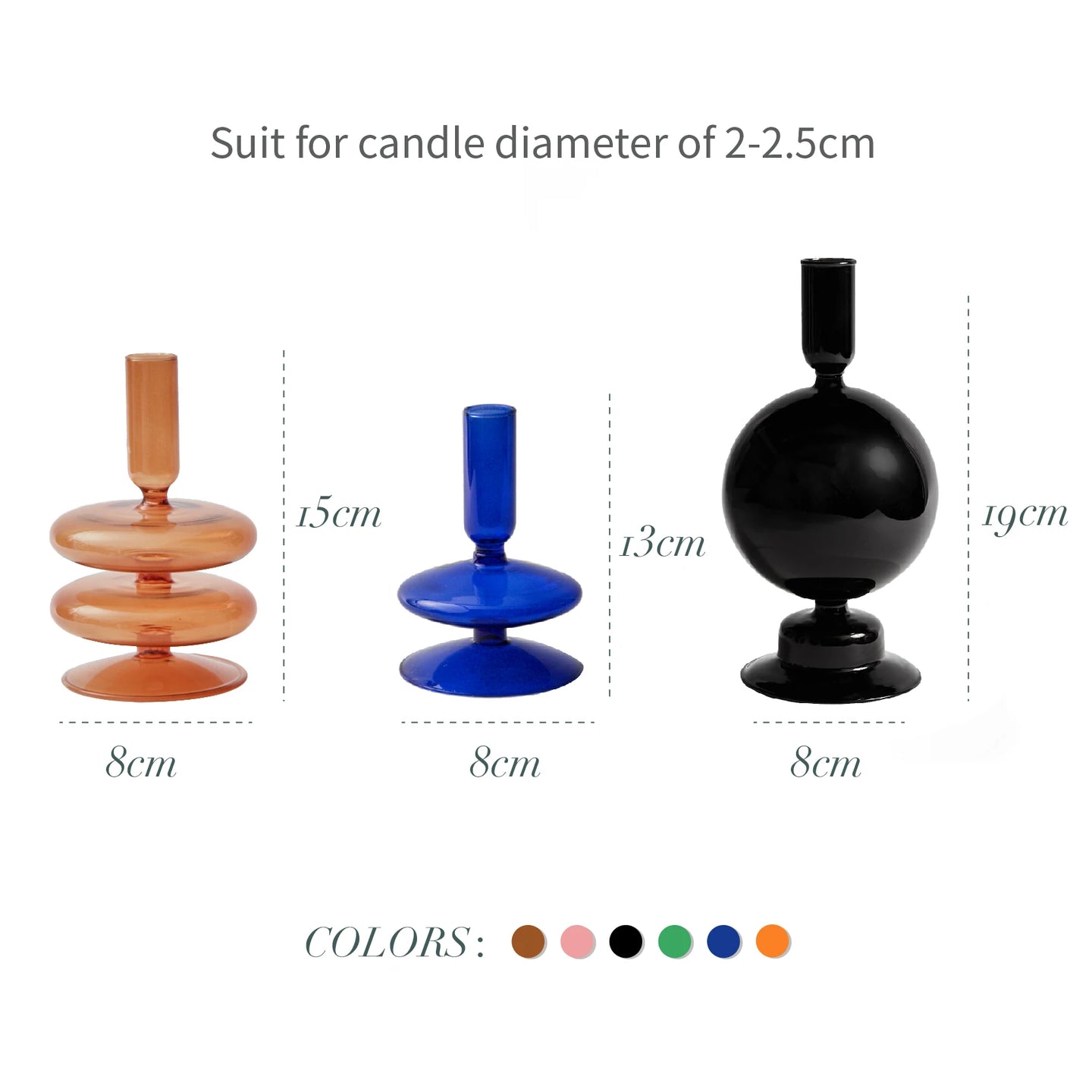 Glass Taper Candle Holder