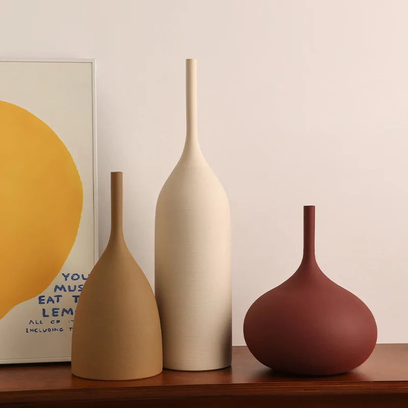 Wabi-Sabi Morandi Ceramic Vase