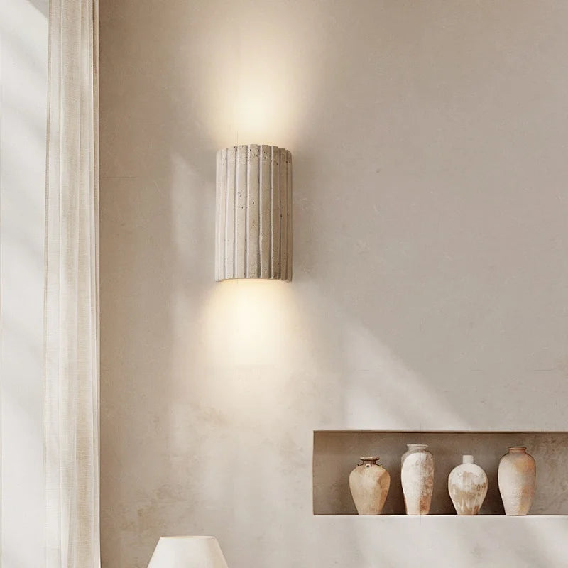 Wabi-Sabi Travertine LED Wall Sconce