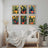 Black Cat in Plant Pot Art Print
