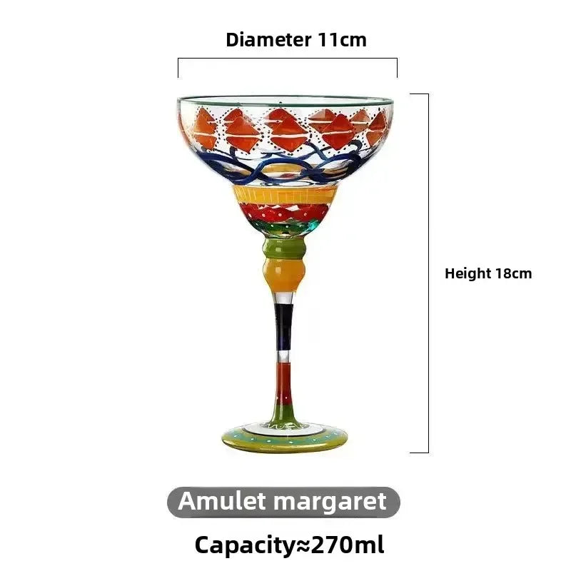 Handmade Colorful Cocktail Glass