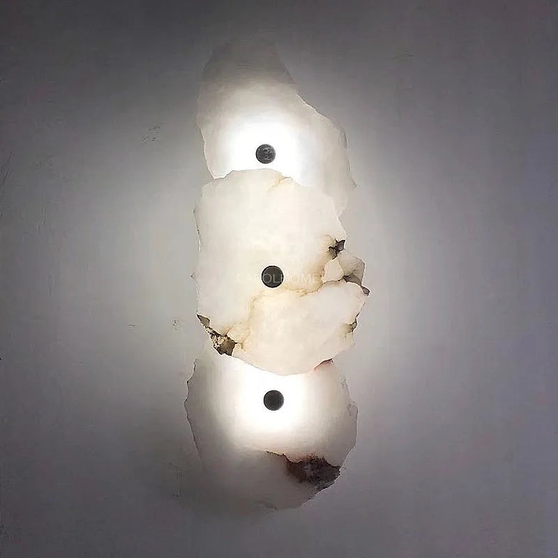 Sculptural Marble Copper Wall Sconce