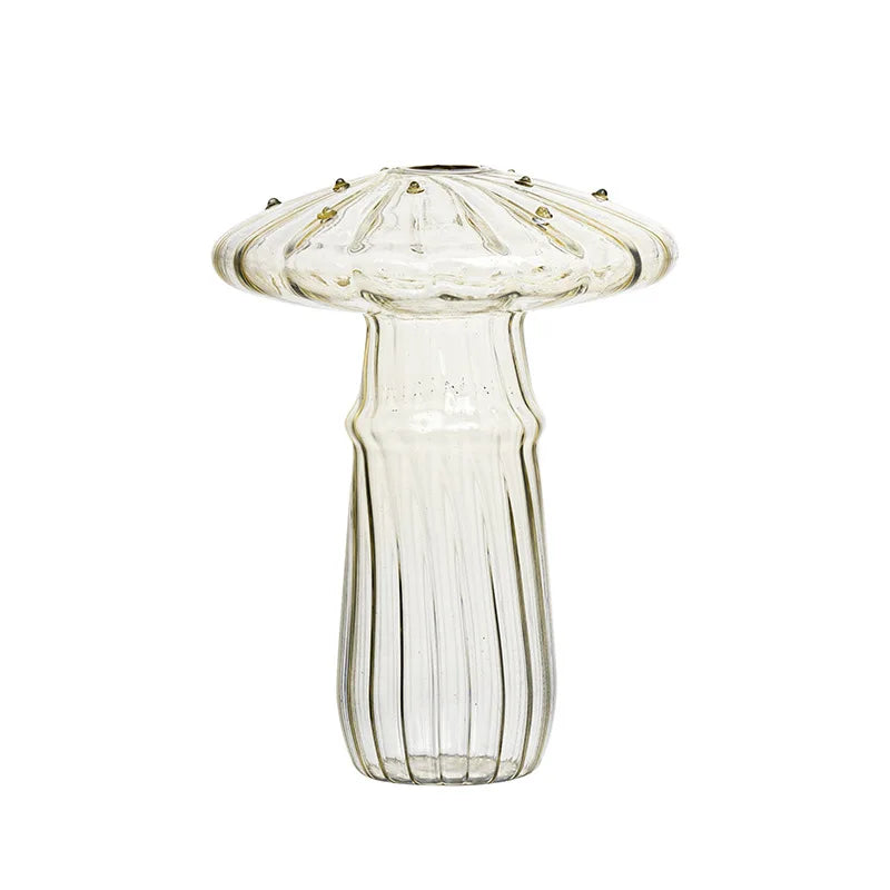 Mushroom Glass Bud Vase