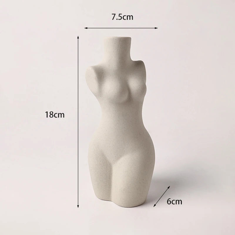 Abstract Body Sculpture Ceramic Vase