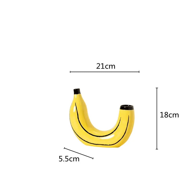 Resin Banana Decorative Vase