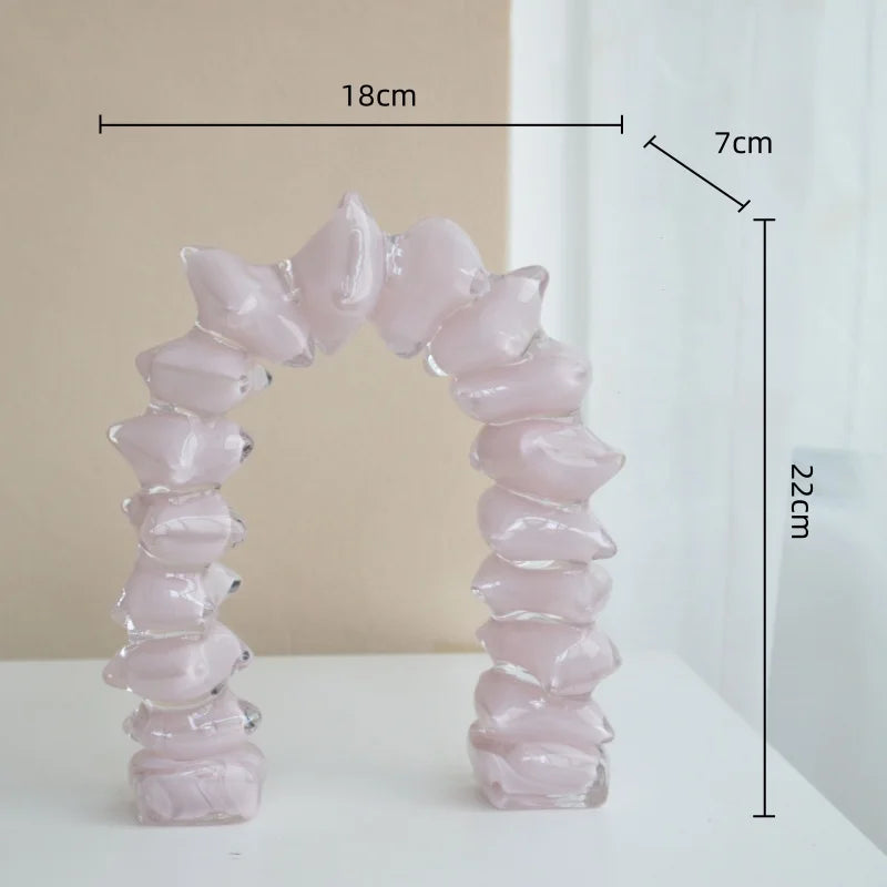Geometric Glass Arch Sculpture