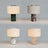 Marble Base Fabric Shade Table Lamp