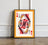 Queen of Hearts Playing Card Art Print