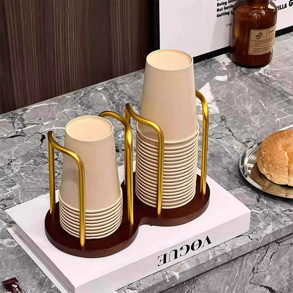 Wooden Cup Display Rack