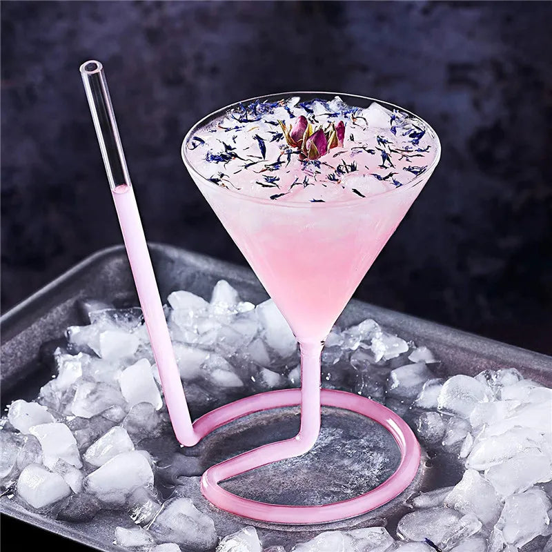 Spiral Glass Cocktail Cup