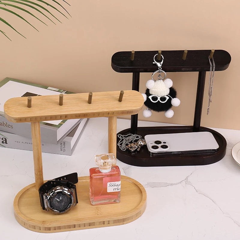 Wooden Key and Jewelry Holder