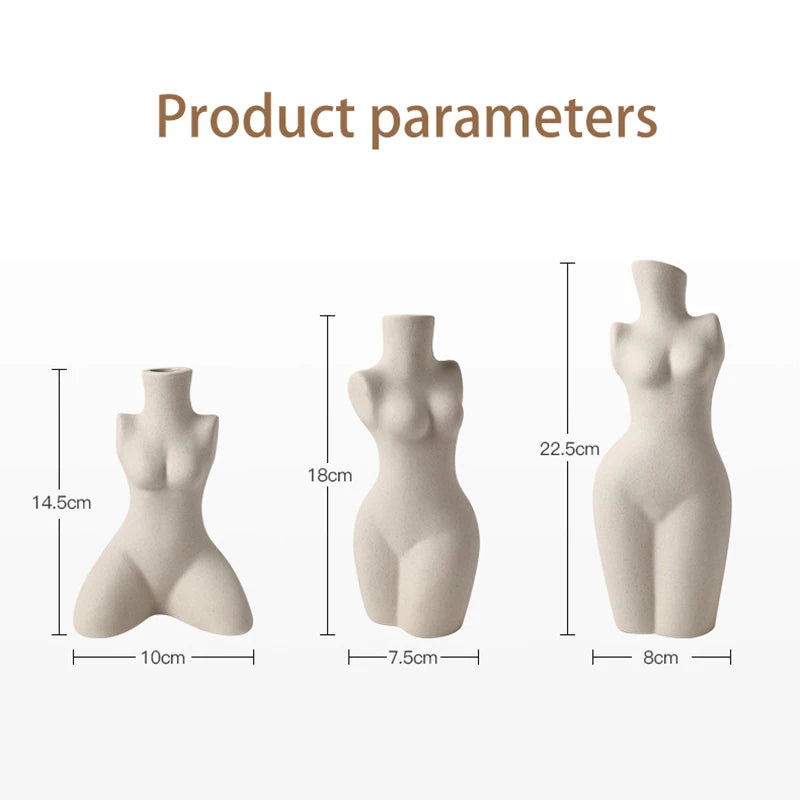 Abstract Body Sculpture Ceramic Vase