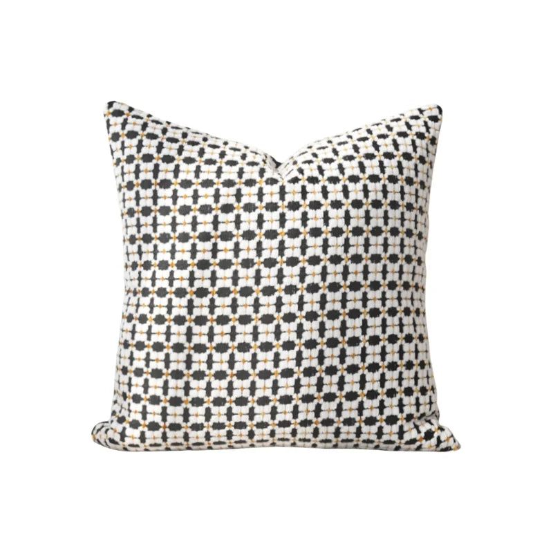 Bohemian Grid Chenille Pillow Cover