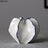 White Geometric Ceramic Art Vase