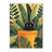 Black Cat in Plant Pot Art Print