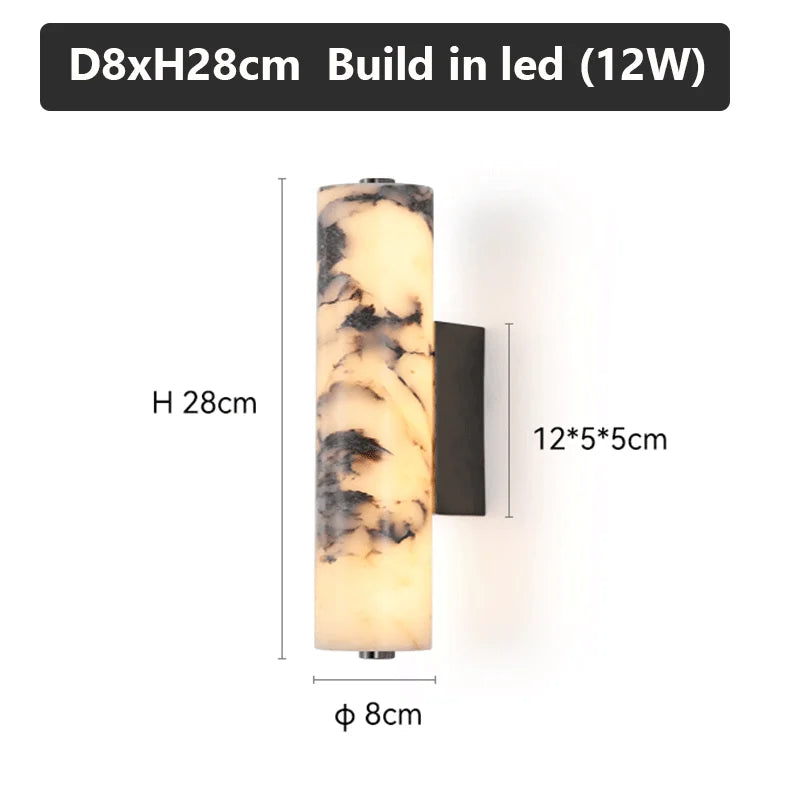 Black Marble Italian Wall Sconce