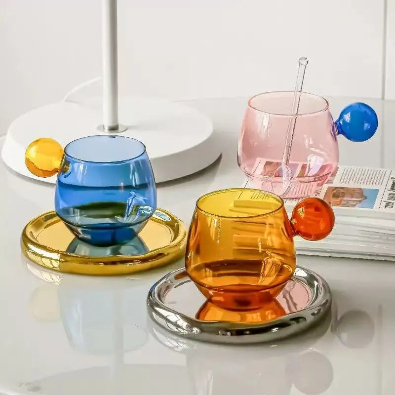 Bubble Cloud Glass Latte Cup