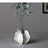 White Geometric Ceramic Art Vase
