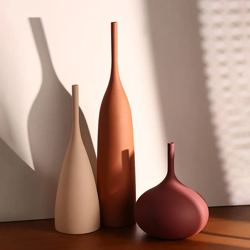 Wabi-Sabi Morandi Ceramic Vase