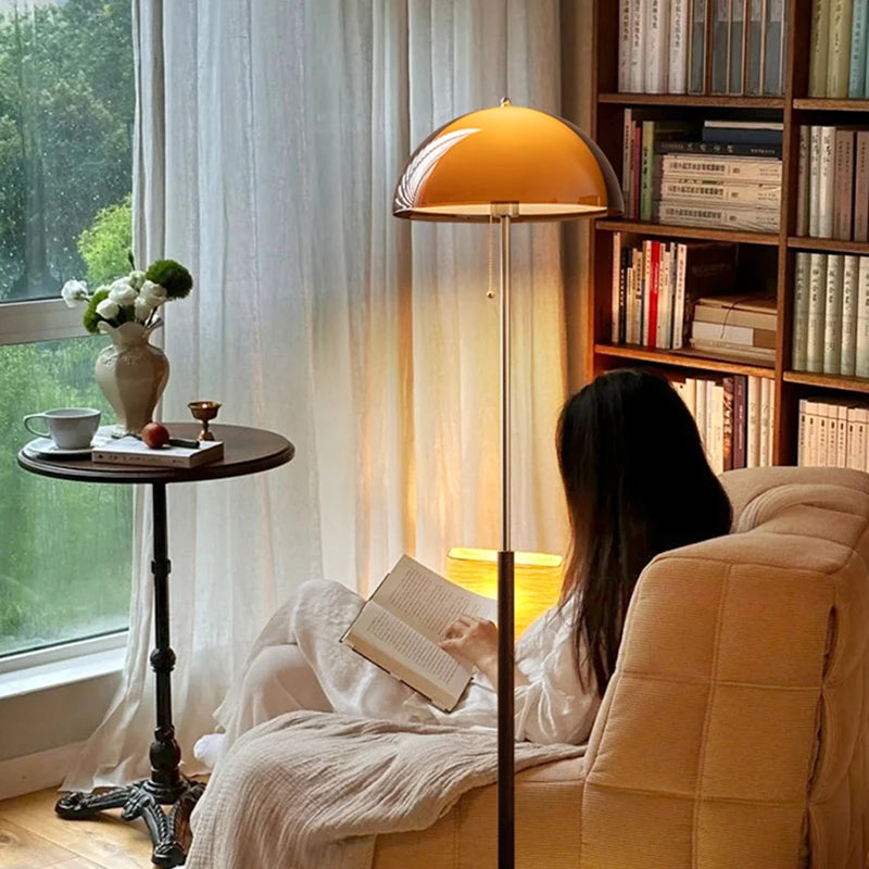 Vintage Acrylic Shade Floor Lamp