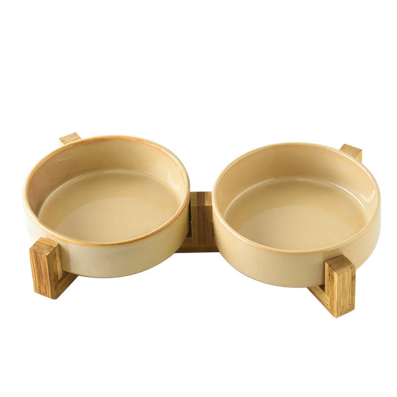 Japanese Kiln Ceramic Cat Bowl
