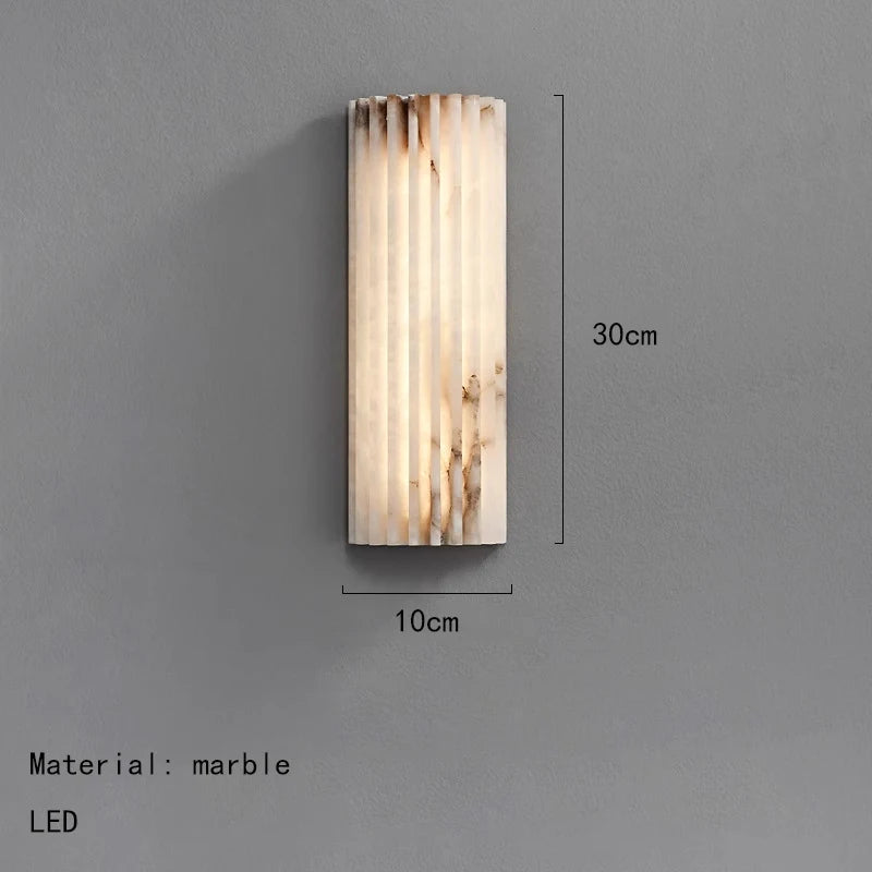 Art Deco Real Marble Wall Sconce
