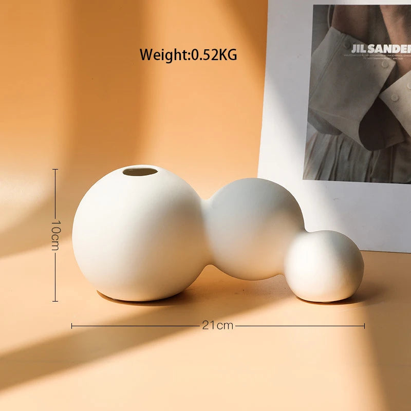 Nordic White Ceramic Vase