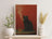 Vintage Black Cat Smoking Art Print