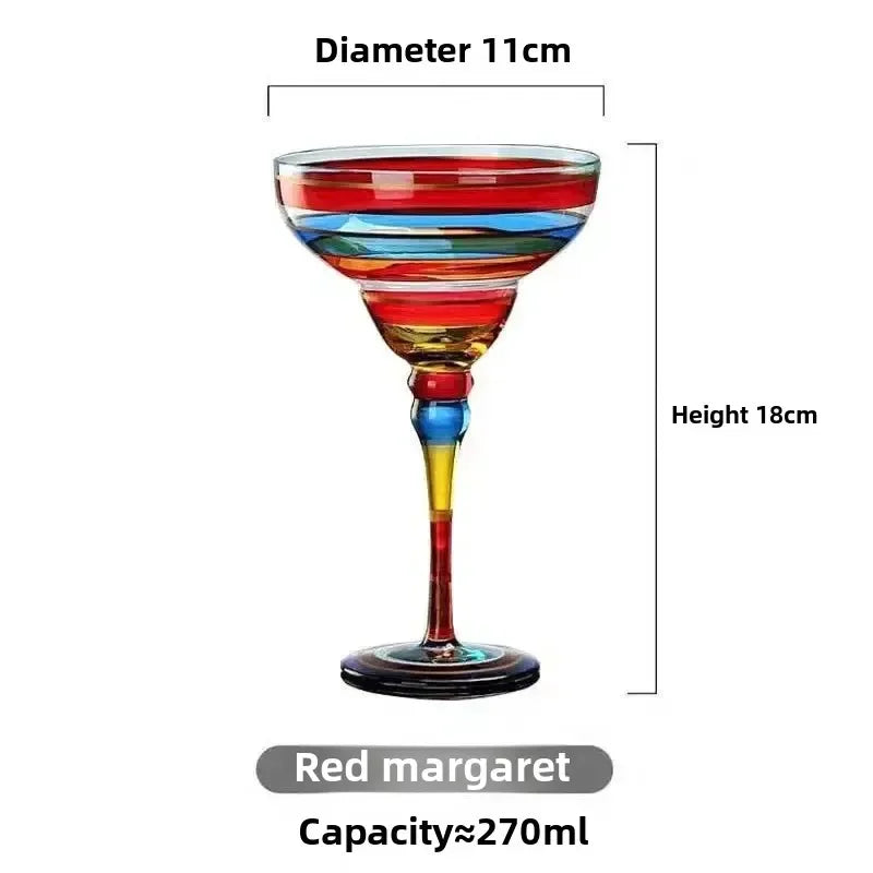 Handmade Colorful Cocktail Glass