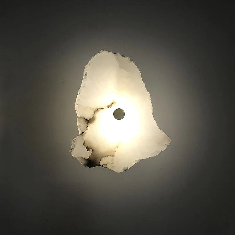 Sculptural Marble Copper Wall Sconce