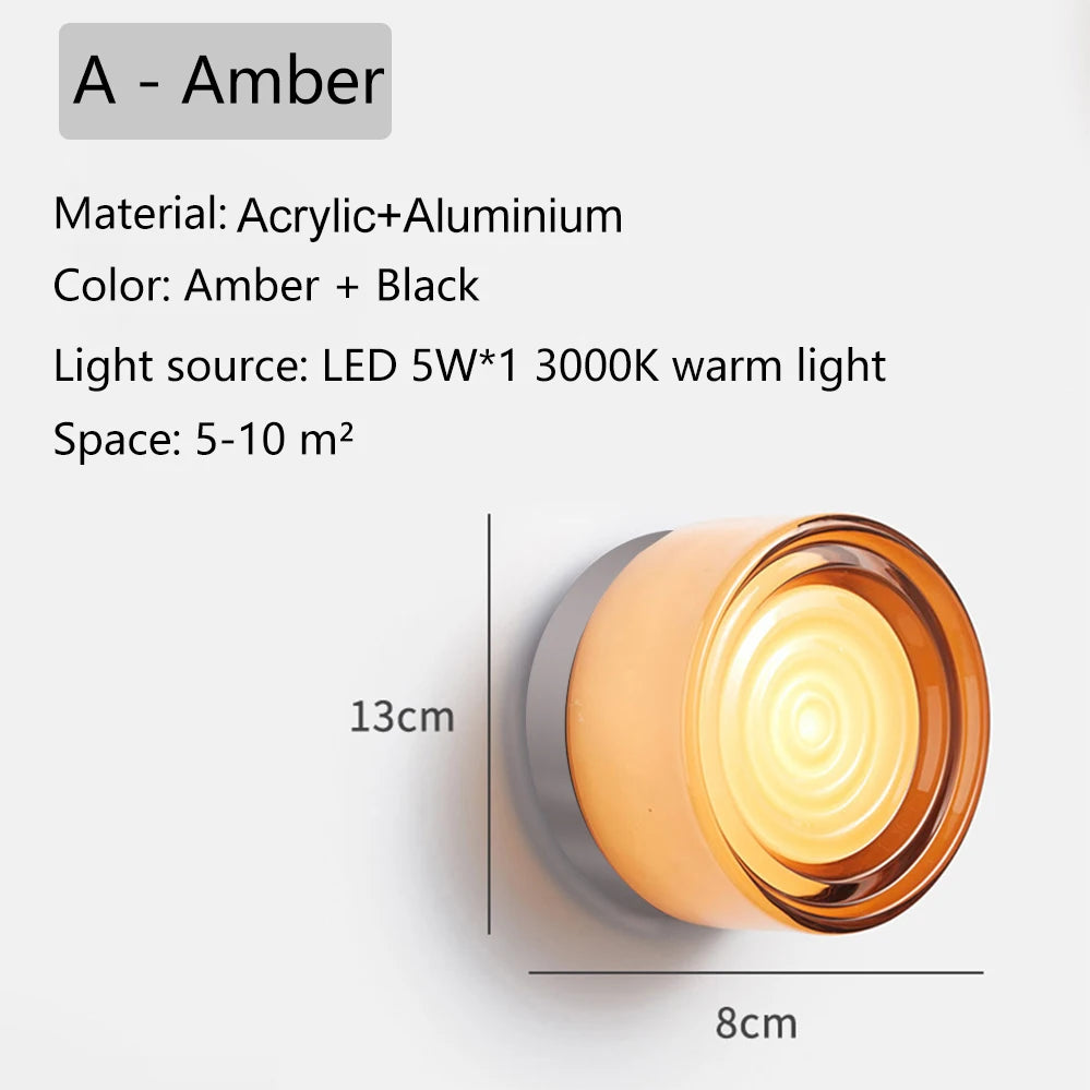 Modern Round Colorful Wall Sconce