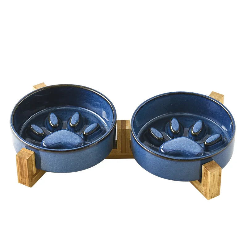 Japanese Kiln Ceramic Cat Bowl