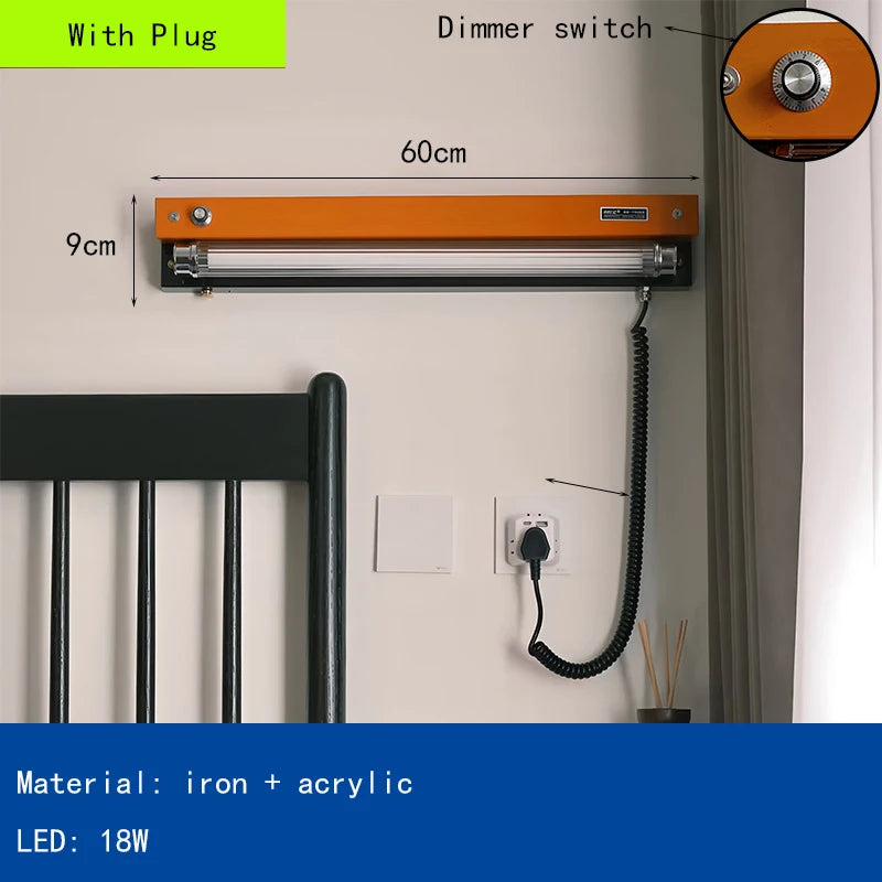 Dimmable Acrylic Tube LED Wall Sconce